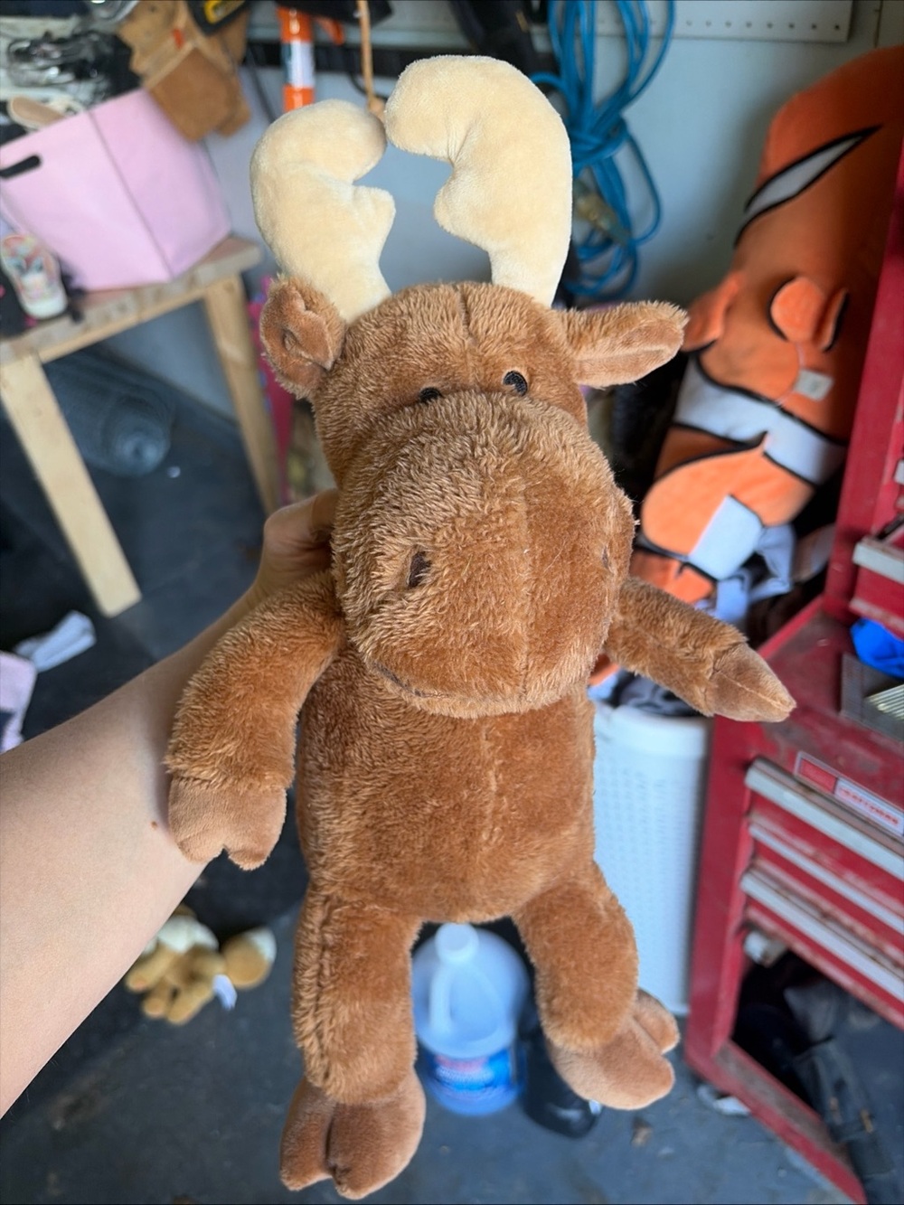 Kohl's Brown Moose Plush with Cream Antlers